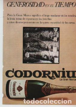 Coleccionismo: ANUNCIO PUBLICIDAD CAVA CODORNIU