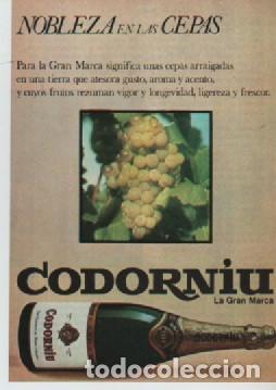 Coleccionismo: ANUNCIO PUBLICIDAD CAVA CODORNIU - Foto 1