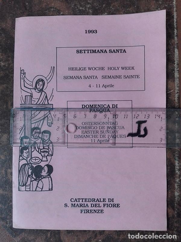 Coleccionismo: Programa de Semana Santa. Florencia (Italia), 1993. - Foto 1