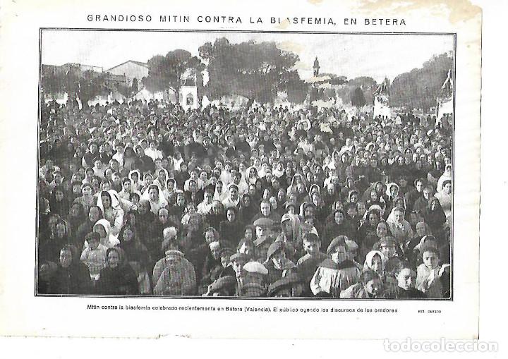 Collectionnisme: A&Ntilde;O 1912 RECORTE PRENSA MITIN CONTRA LA BLASFEMIA EN BETERA VALENCIA