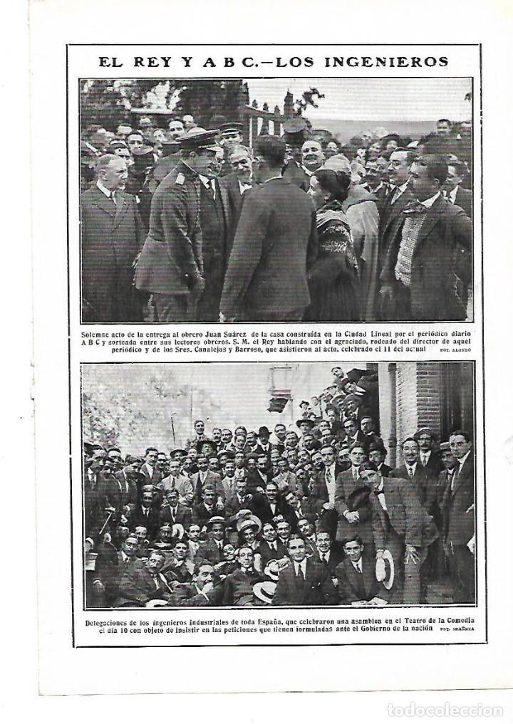 Coleccionismo: A&Ntilde;O 1912 RECORTE PRENSA ENTREGA CASA AL OBRERO JUAN SUAREZ EN LA CIUDAD LINEAL POR EL DIARIO ABC