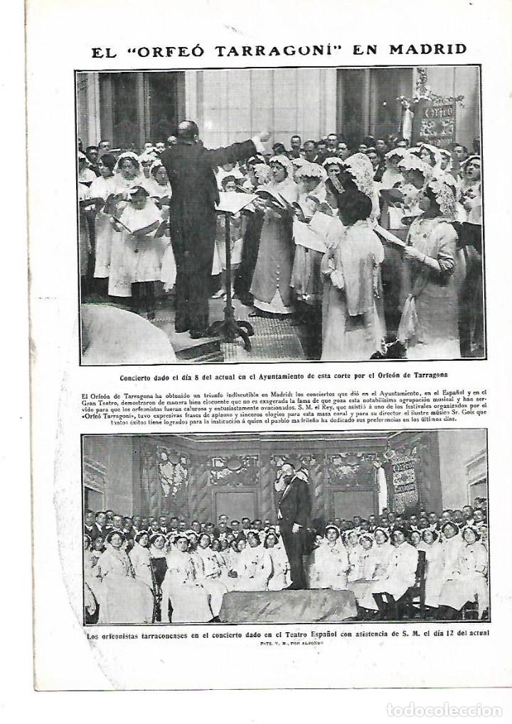Coleccionismo: A&Ntilde;O 1912 RECORTE PRENSA MUSICA ORFEO TARRAGONI EN MADRID CORO CONCIERTO AYUNTAMIENTO TEATRO ESPA&Ntilde;OL