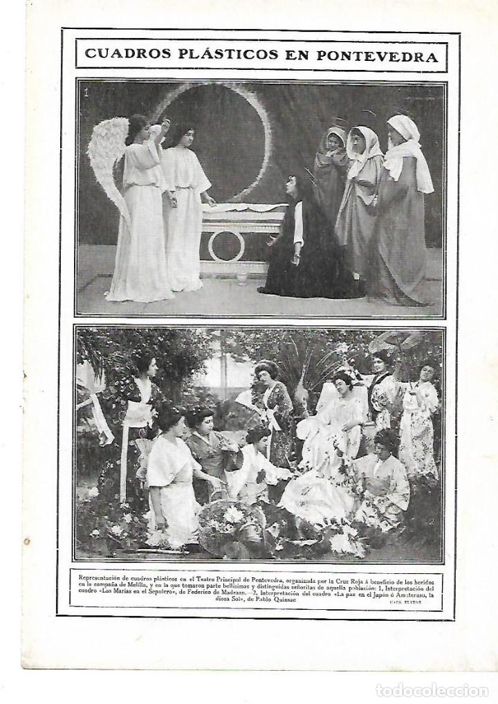 Collecting paper: A&Ntilde;O 1912 PONTEVEDRA TEATRO PRINCIPAL REPRESENTACION CRUZ ROJA BENEFICIO HERIDOS GUERRA MELILLA