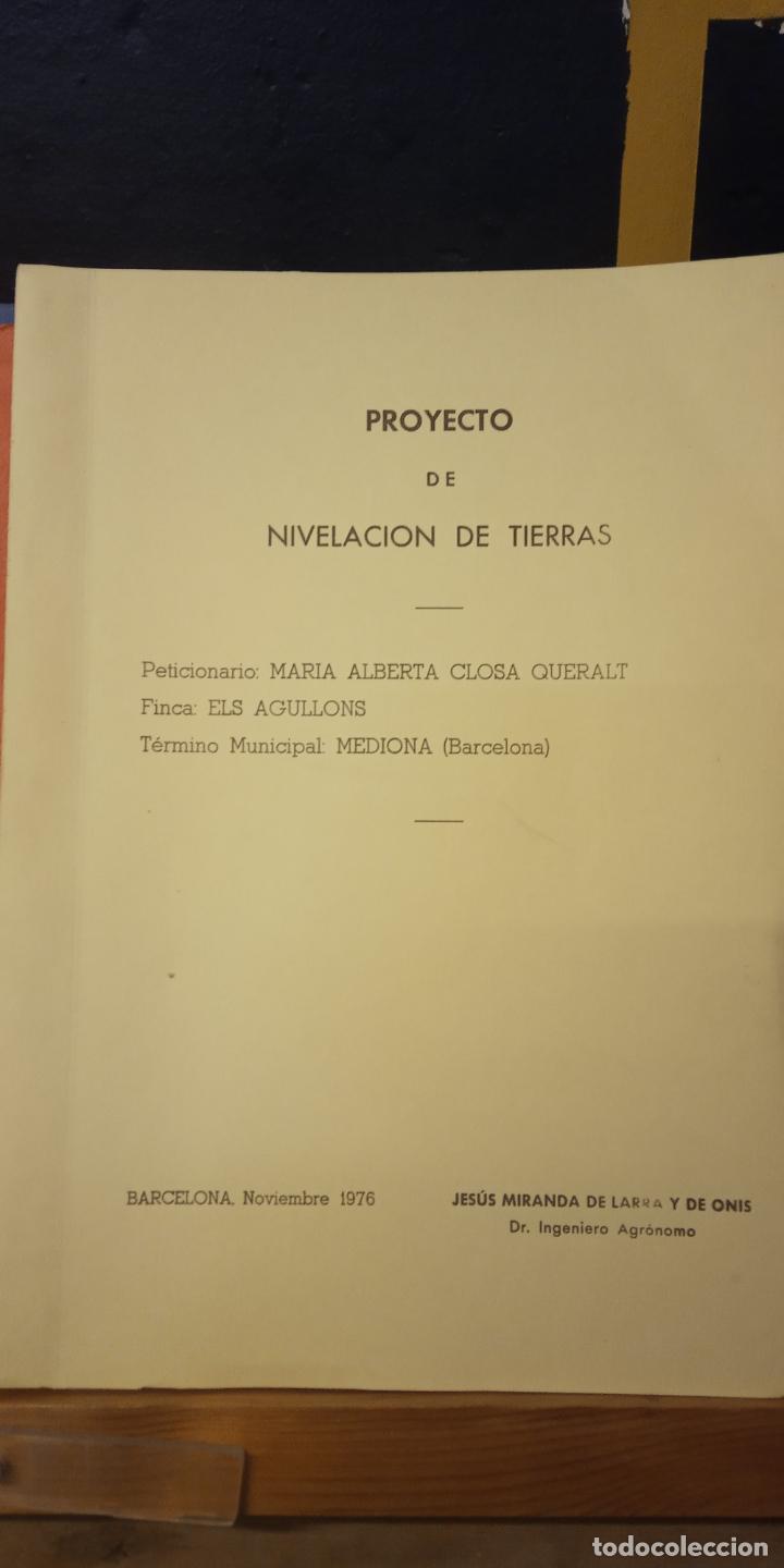 Coleccionismo: PROYECTO DE NIVELACI&Oacute;N DE TIERRAS. BARCELONA, NOVIEMBRE 1976.