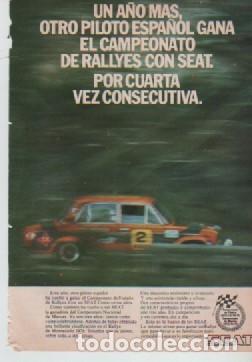 Coleccionismo: ANUNCIO PUBLICIDAD AUTOMOVILES SEAT