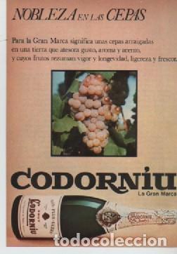 Coleccionismo: ANUNCIO PUBLICIDAD CAVA CODORNIU