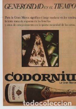 Coleccionismo: ANUNCIO PUBLICIDAD CAVA CODORNIU-LAVADORA ZANUSSI