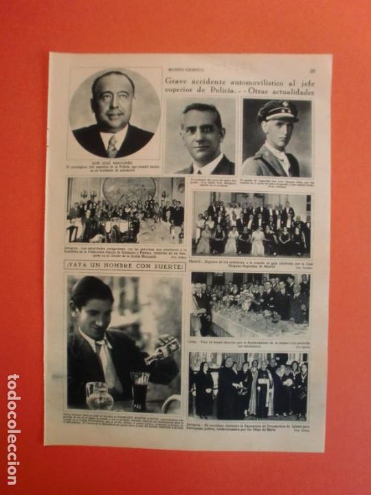 Coleccionismo: ACTUALIDADES DE MADRID ZARAGOZA C&Aacute;DIZ - RUFINO SALISACS PREMIO MARTINI & ROSSI - 31/5/1933