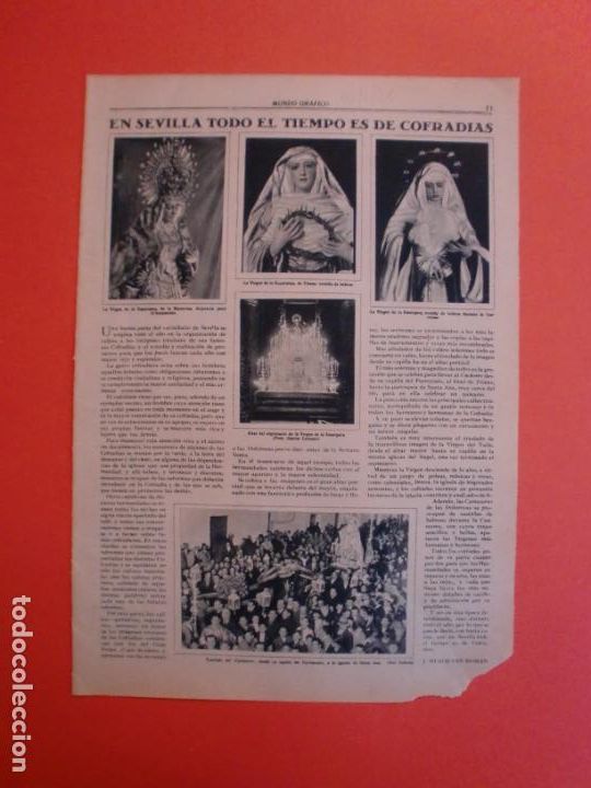 Sammelleidenschaft Papier: EN SEVILLA TODO EL TIEMPO ES COFRADIAS - 13/3/1931