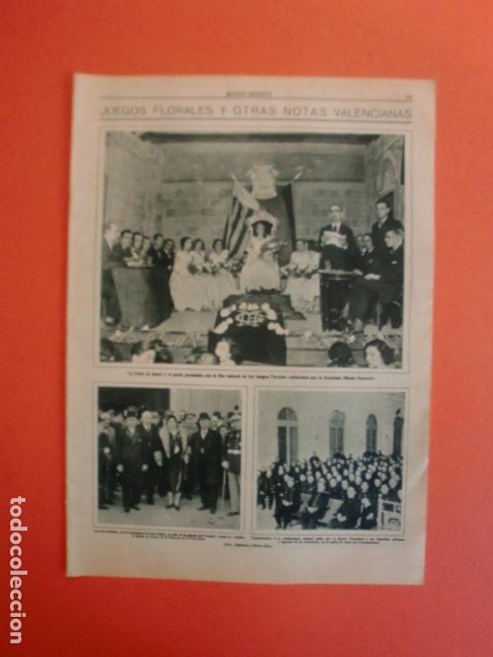 Collectionnisme: VALENCIA JUEGOS FLORALES GUARDIAS URBANOS - BARCELONA GRACIA REINAS Y PATRONA MODISTAS - 17/12/1930