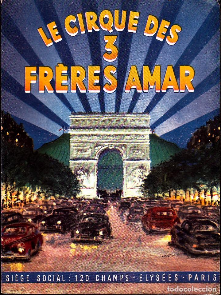 Coleccionismo: PROGRAMA CIRCO AMAR LE CIRQUE DES 3 FRERES AMAR - Foto 1