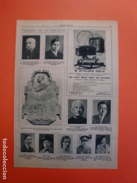 Coleccionismo: FIGURAS DE LA ACTUALIDAD SEGUNDO OLAETA PEPITA BUSTAMANTE PLACA CALLE CARLOS ARNICHES - 17/12/1930