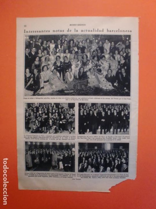 Coleccionismo: REPRESENTANTES ZEPPELIN CLUB FEMENINO Y DE DEPORTES BANCO DE ESPA&Ntilde;A EN BARCELONA - 15/2/1933