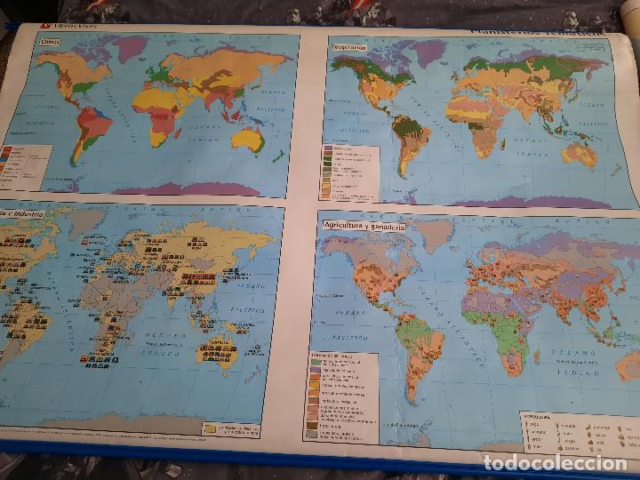 Collectionnisme: PLAMISFERIOS TEM&Aacute;TICOS. GRAN MAPA DE COLEGIO VICENS VIVES. BUEN ESTADO