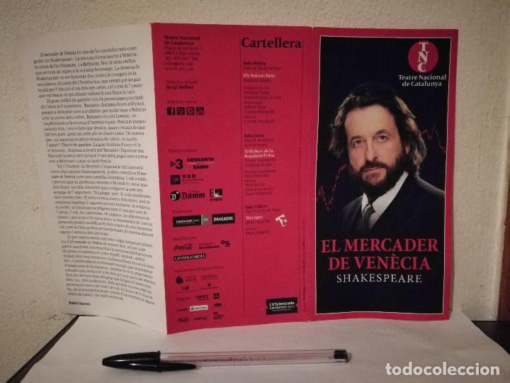 Coleccionismo: FOLLETO ORIGINAL - EL MERCADER DE VENECIA - TEATRO - BARCELONA CATALU&Ntilde;A - SHAKESPEARE