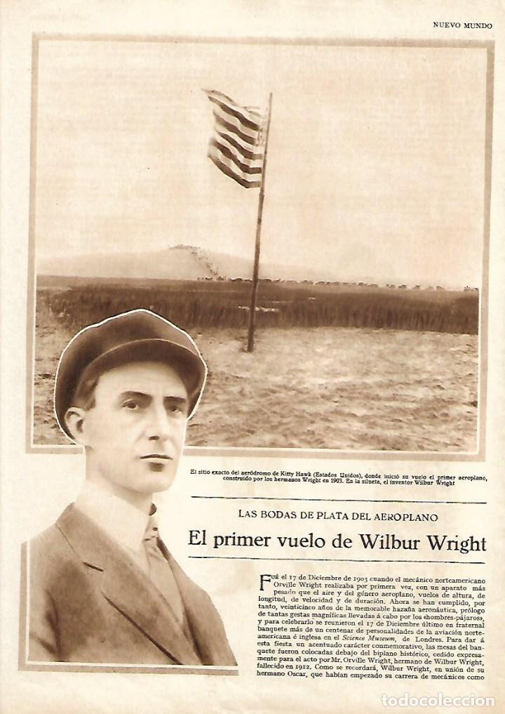 Collezionismo: A&Ntilde;O 1929 RECORTE PRENSA AVIACION BODAS DE PLATA DEL AEROPLANO VUELO WILBUR WRIGHT MILDRED JHONSON
