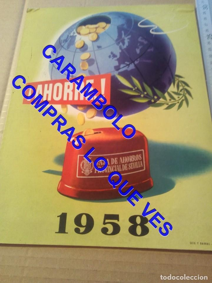Coleccionismo: 1958 CAJA DE AHORROS PROVINCIAL DE SEVILLA SEIX BARRAL CARTON GRUESO U43