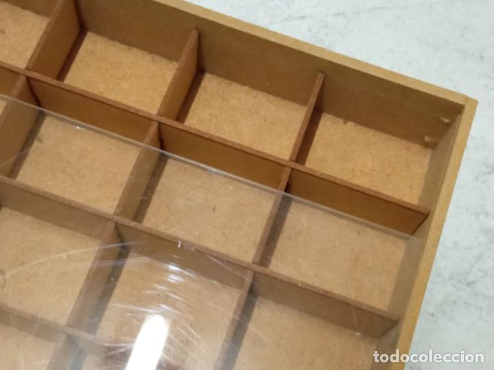 Coleccionismo: Cajon compartimentos con tapa metacrilato - Foto 7