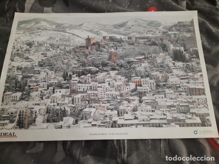 Collectionnisme: GRANADA DE BLANCO. GRANADA NEVADA. POSTER EN FORMATO A3. 10 ENERO 2003. IDEAL. BUEN ESTADO