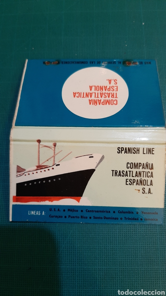 Collectionnisme: COMPA&Ntilde;&Iacute;A TRASATL&Aacute;NTICOS ESPA&Ntilde;OLA LINESAS AM&Eacute;RICA CAJA CERILLAS VINTAGE
