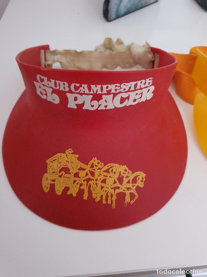 Coleccionismo: Visera pl&aacute;stico r&iacute;gido promocional Club Campestre el Placer (Venezuela, A&ntilde;os 70)