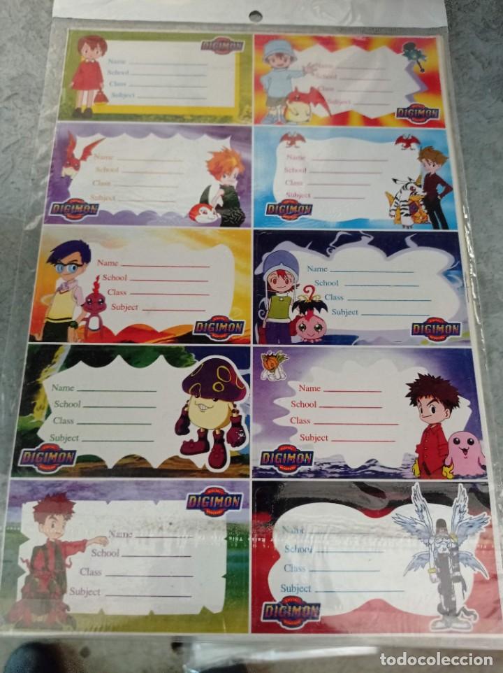 Coleccionismo: LOTE DE 2000 ETIQUETAS DIGIMON EL HOJAS DE 10 ETIQUETAS PARA PERSONIFICAR TUS OBJETOS Y LIBROS