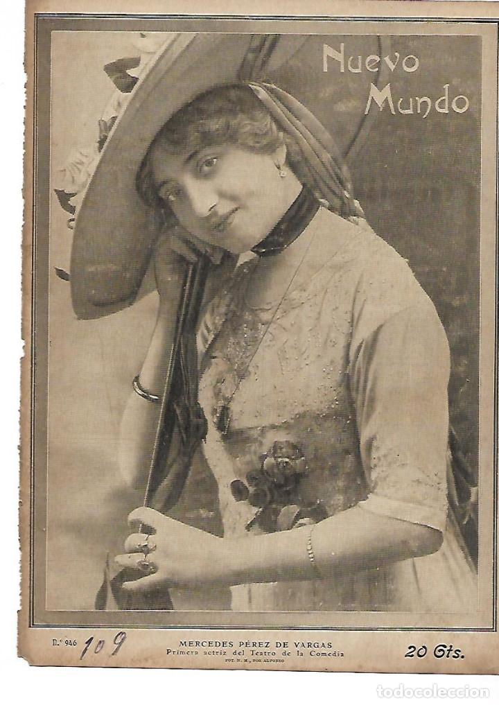 Collezionismo: A&Ntilde;O 1912 RECORTE PRENSA MERCEDES PEREZ DE VARGAS ARTISTA ACTRIZ TEATRO DE LA COMEDIA