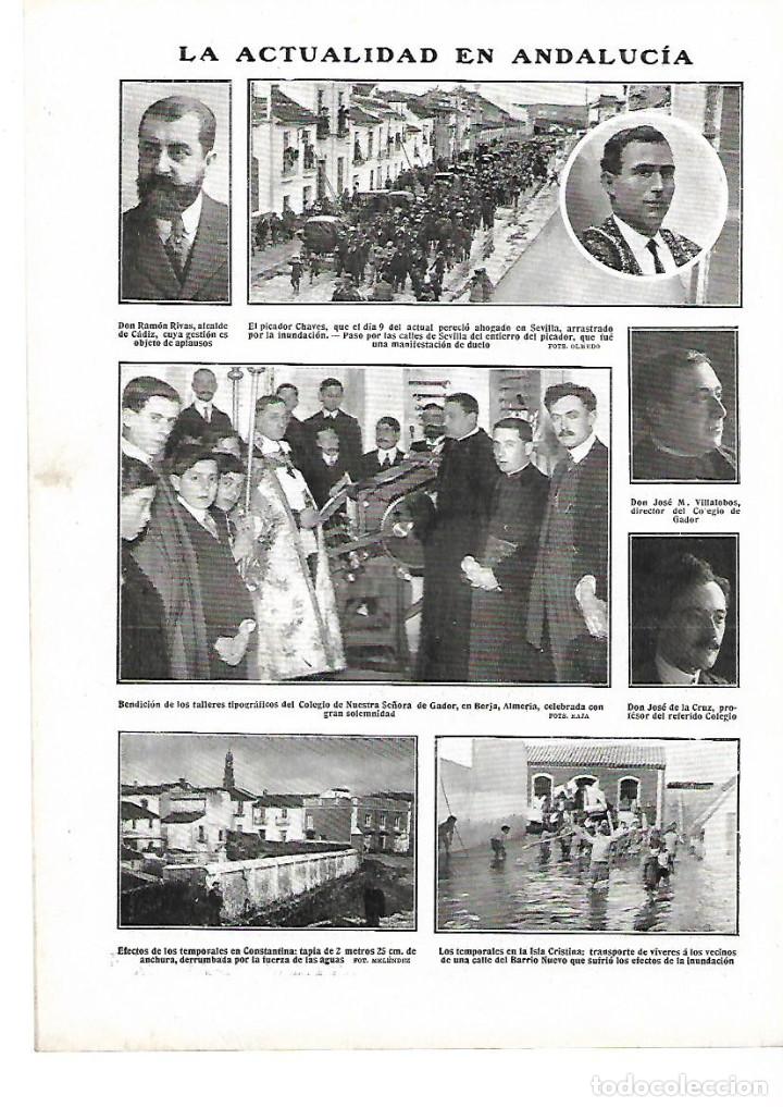 Colecionismo: A&Ntilde;O 1912 RECORTE PRENSA ENTIERRO PICADOR CHAVES MUERTO AHOGADO EN LAS INUNDACIONES DE SEVILLA TOREO