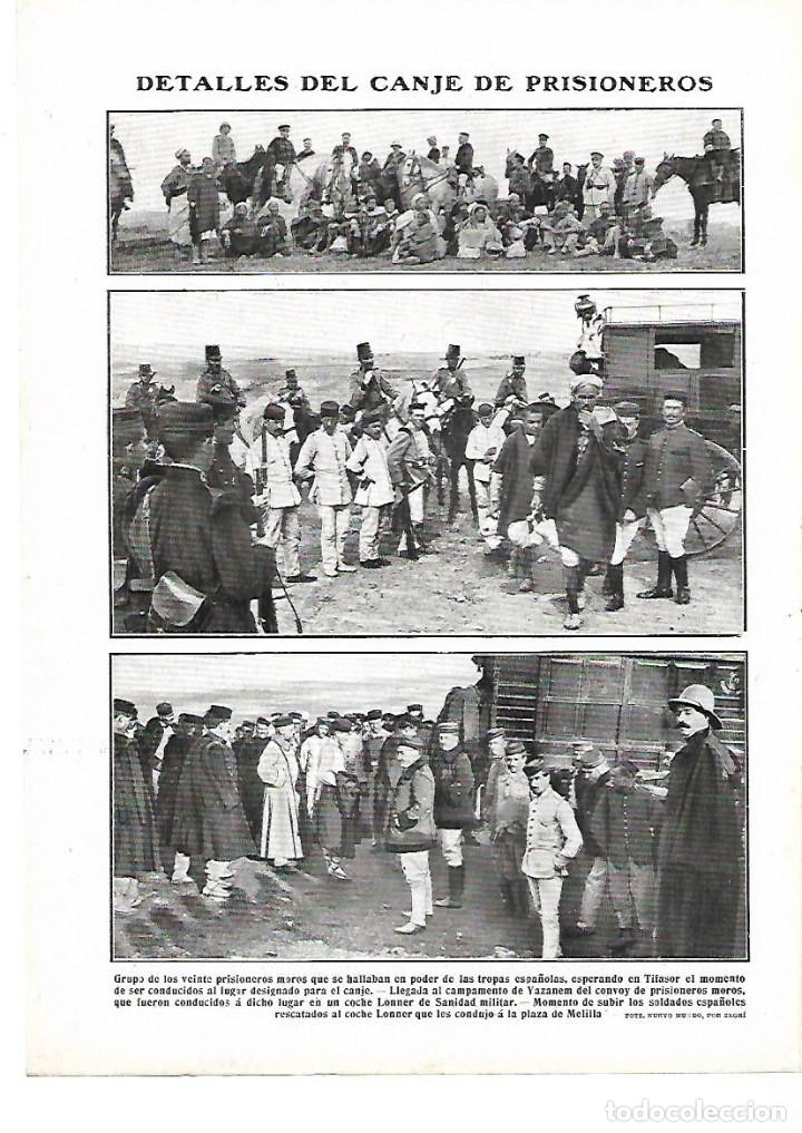 Collectionnisme: A&Ntilde;O 1912 RECORTE PRENSA GUERRA CANJE PRISIONEROS ESPA&Ntilde;OLES SAMMAR MELILLA