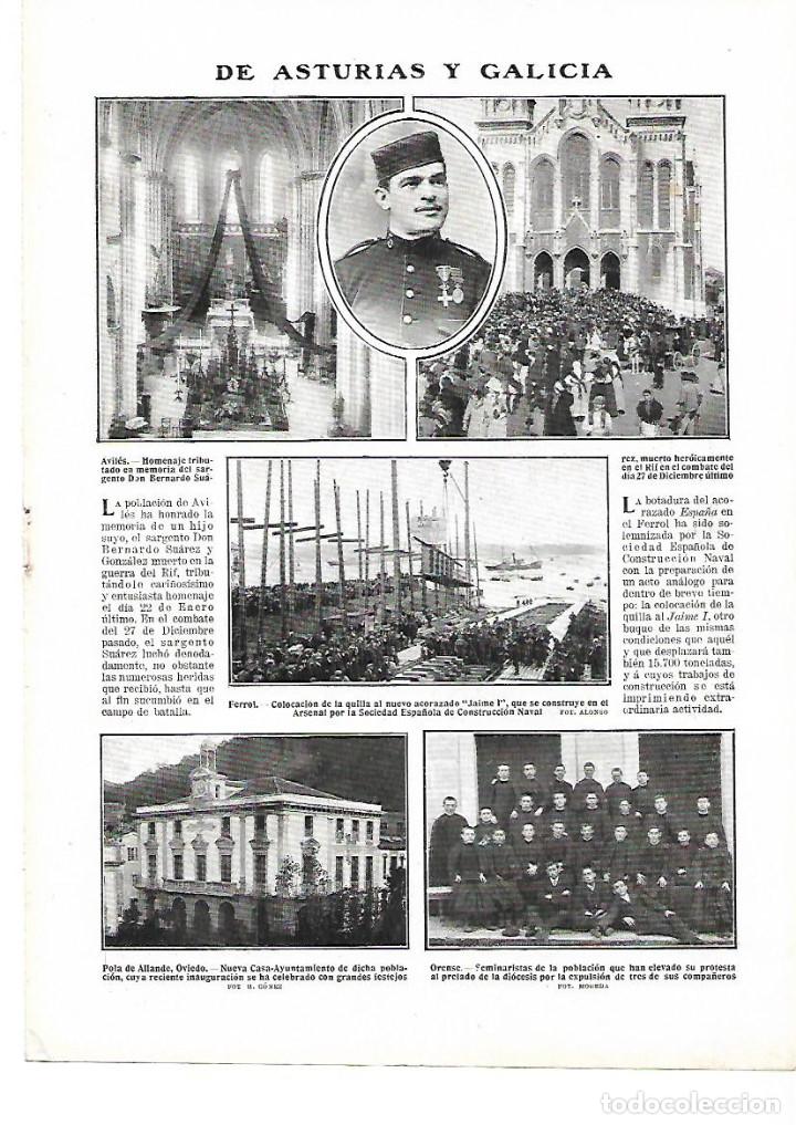 Collecting paper: A&Ntilde;O 1912 RECORTE PRENSA POLA DE ALLANDE OVIEDO EDIFICIO NUEVO AYUNTAMIENTO RENCIEN INAUGURADO