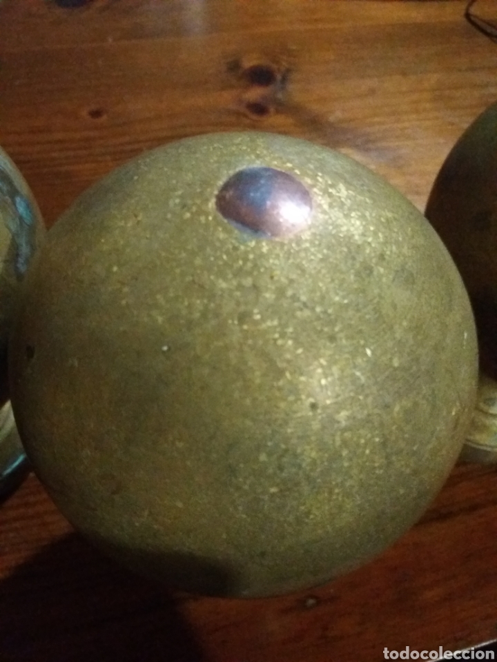 Coleccionismo: Bolas de bronce de escalera o balcon - Foto 3