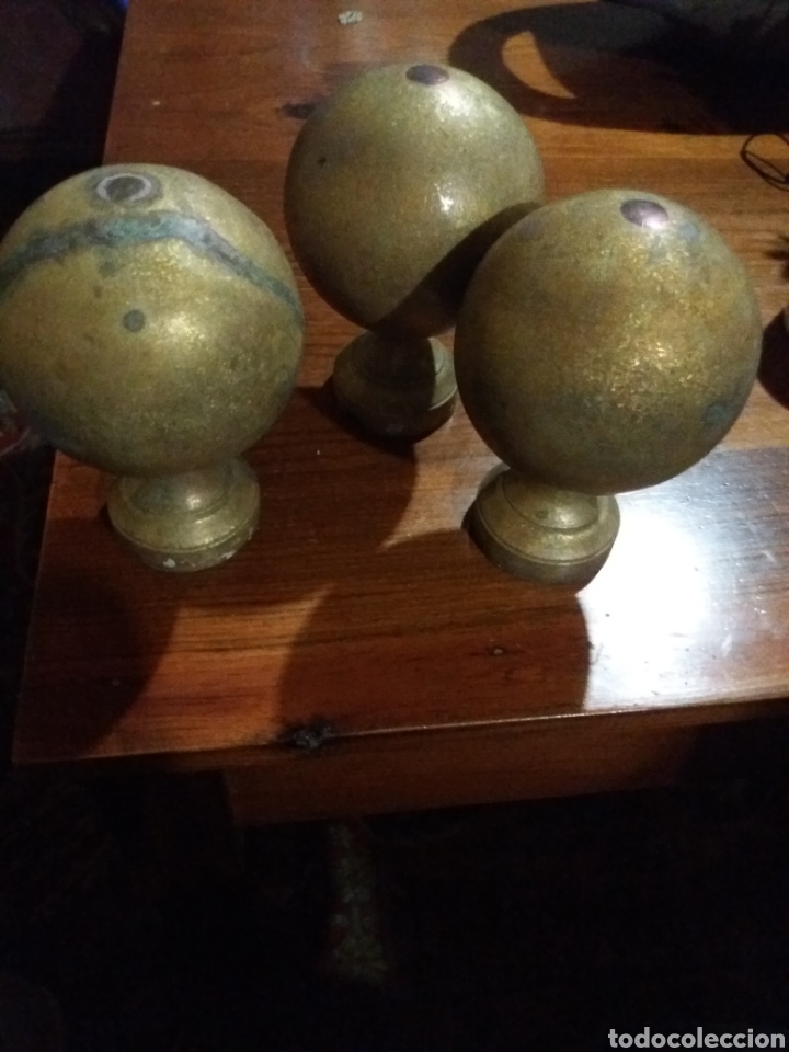 Coleccionismo: Bolas de bronce de escalera o balcon - Foto 5