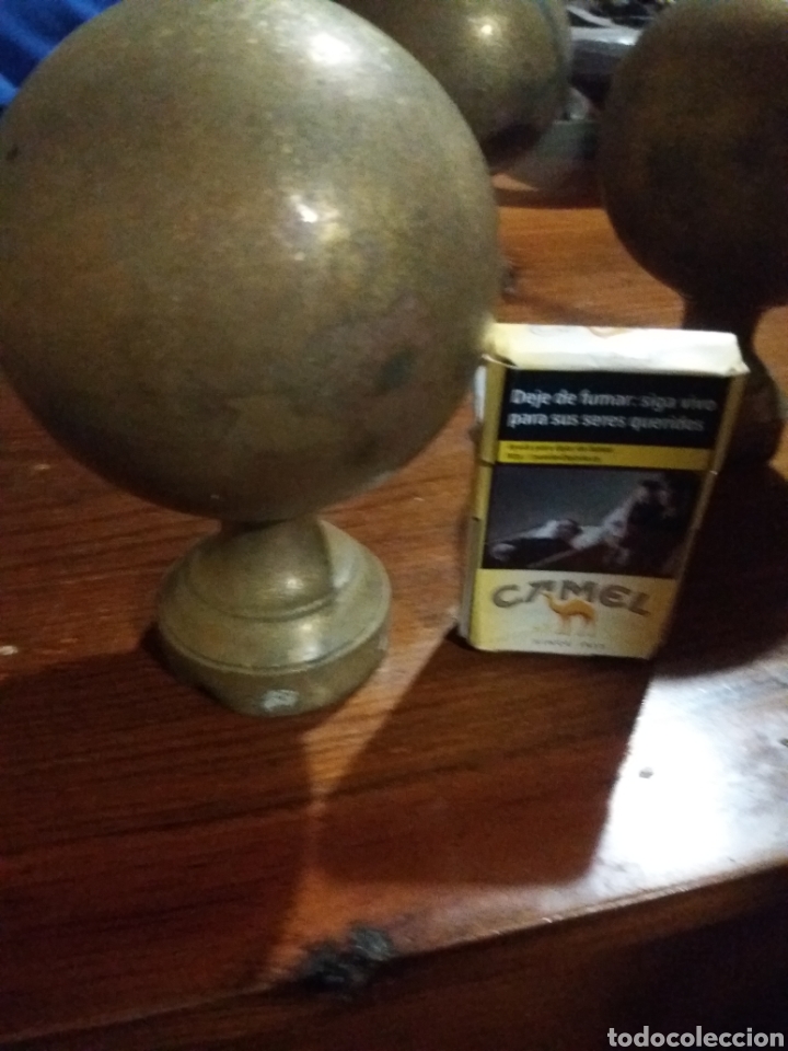 Coleccionismo: Bolas de bronce de escalera o balcon - Foto 6