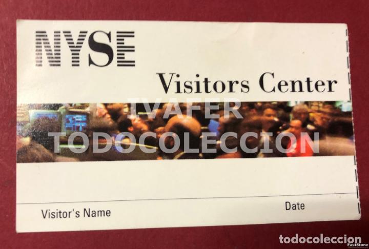 Coleccionismo: ENTRADA NYSE BOLSA DE NUEVA YORK, 1991, NEW YORK STOCK EXCHANGE