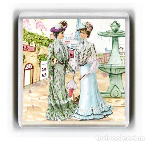 Coleccionismo: IMAN ACRILICO NEVERA - VINTAGE MUJERES DE EPOCA