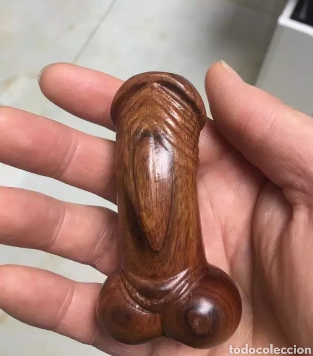 Coleccionismo: Netsuke pene en madera - Foto 2