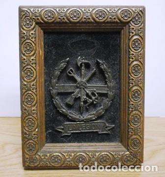 Coleccionismo: CUADRO METOPA CON EL ESCUDO DE LA LEGION. MET-217
