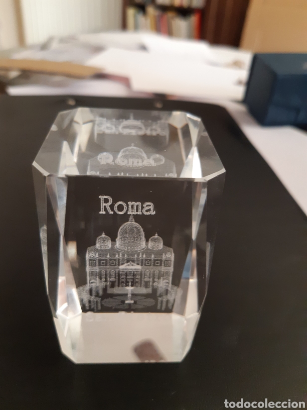 Collezionismo: CUBO RECTANGULAR METACRILATO ROMA SAN PIETRO RECUERDO