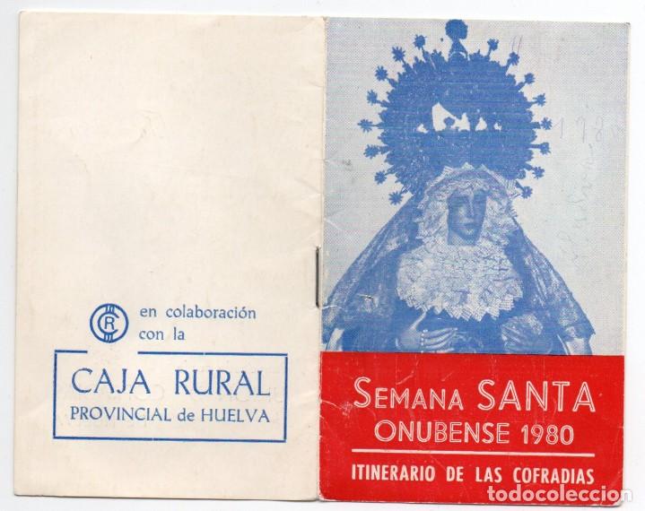 Coleccionismo: PROGRAMA SEMANA SANTA ONUBENSE 1980. ITINERARIO DE LAS COFRADIAS.