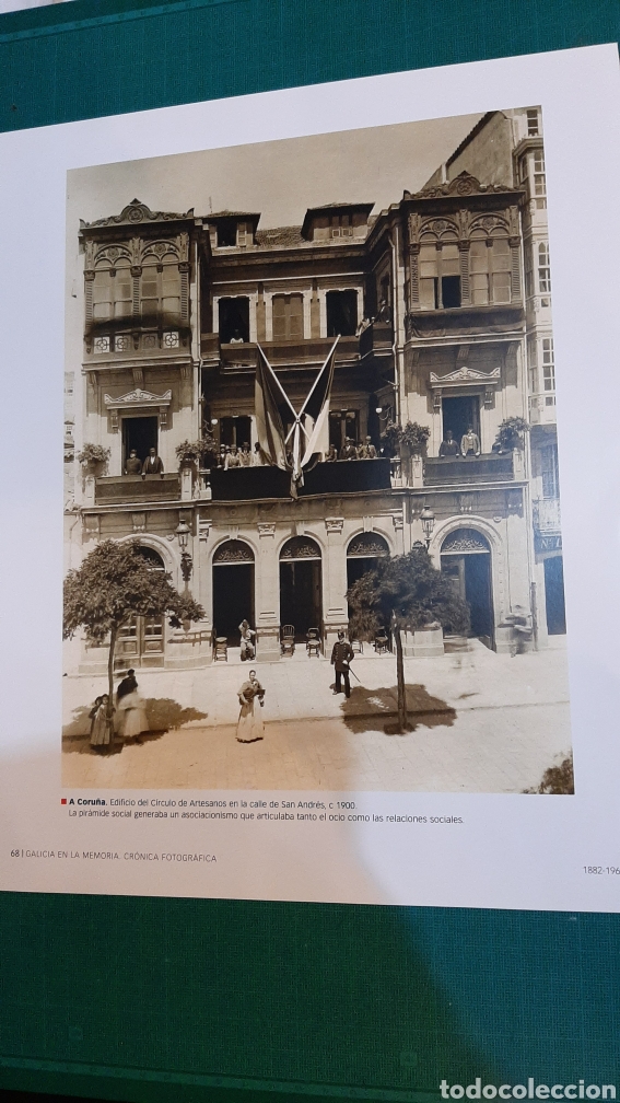 Coleccionismo: A CORU&Ntilde;A 1900 HOJA DE LIBRO GALICIA MEMORIA 25X20 A CORU&Ntilde;A
