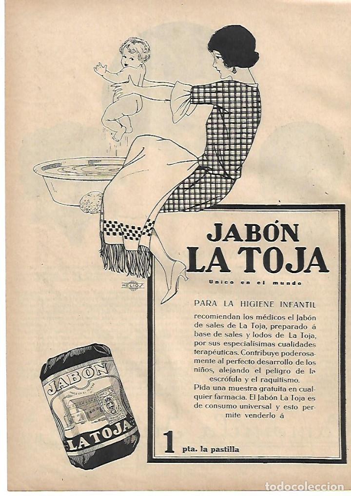 Collezionismo: A&Ntilde;O 1924 RECORTE PRENSA PUBLICIDAD PASTILLA DE JABON LA TOJA