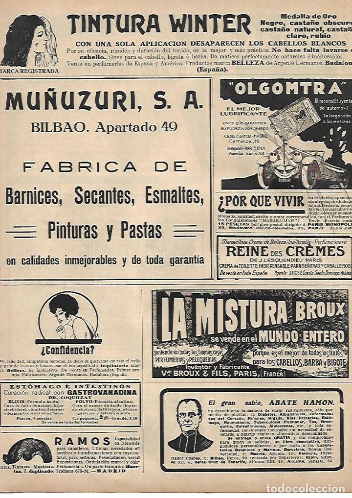 Coleccionismo: A&Ntilde;O 1924 RECORTE PRENSA PUBLICIDAD MU&Ntilde;UZURI BILBAO FABRICA BARNICES ESMALTES PINTURAS