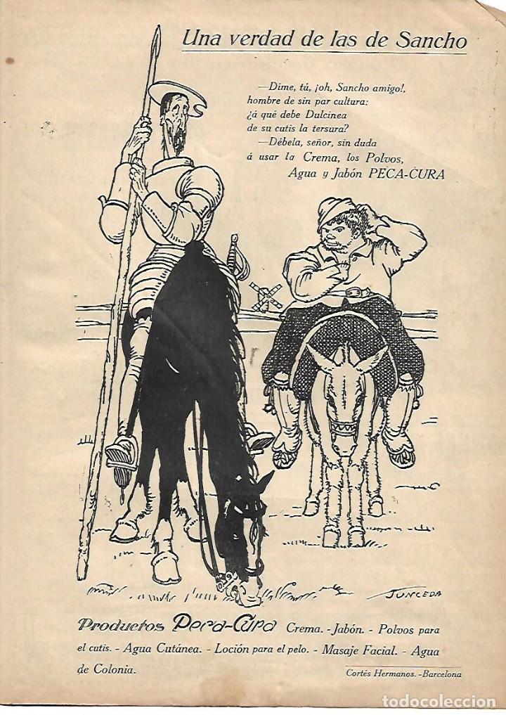 Collezionismo: A&Ntilde;O 1924 RECORTE PRENSA PUBLICIDAD PRODUCTO PECA CURA PERFUMERIA CORTES HERMANOS BCNA DIBUJO JUNCEDA