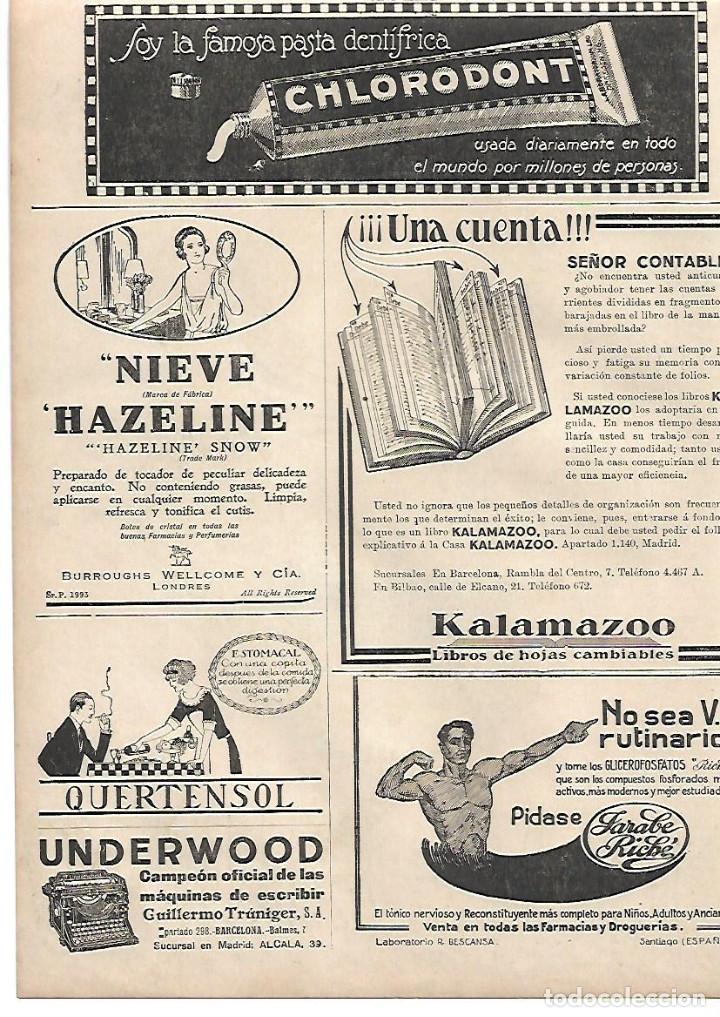 Collectionnisme: A&Ntilde;O 1924 RECORTE PRENSA PUBLICIDAD COSMETICA LA NIEVE HAZELINE BURROUGHS WELLCOME