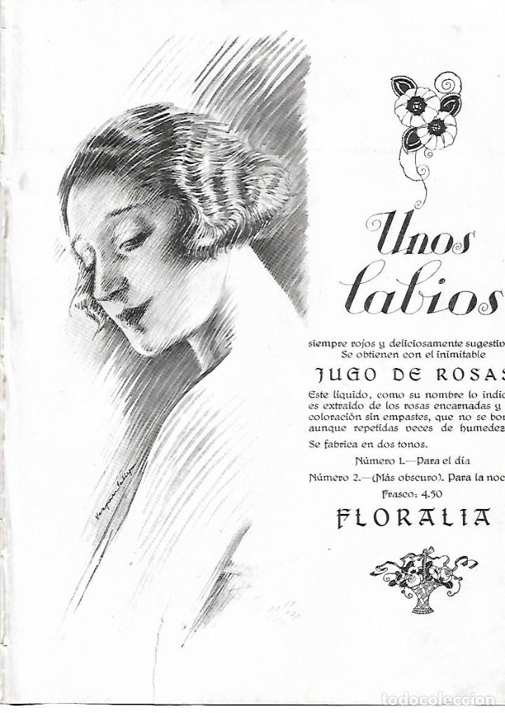 Coleccionismo: A&Ntilde;O 1924 RECORTE PRENSA PUBLICIDAD JUGO DE ROSAS PERFUMERIA FLORALIA COSMETICA PINTA LABIOS
