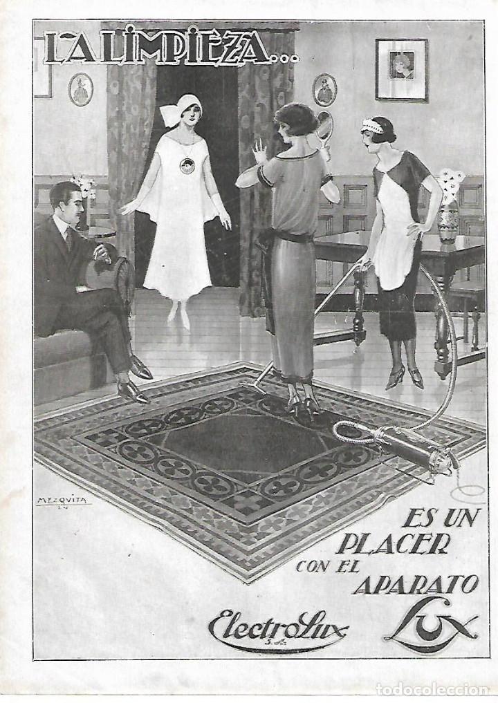 Collectionnisme: A&Ntilde;O 1924 RECORTE PRENSA PUBLICIDAD ELECTROLUX ELECTRODOMESTICOS ASPIRADORA DIBUJO MEZQUITA LIMPIEZA