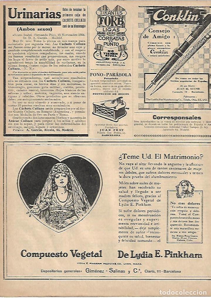 Colecionismo: A&Ntilde;O 1924 RECORTE PRENSA PUBLICIDAD COMPUESTO VEGETAL DE LYDIA PINKHAM GIMENEZ SALINAS BACELONA