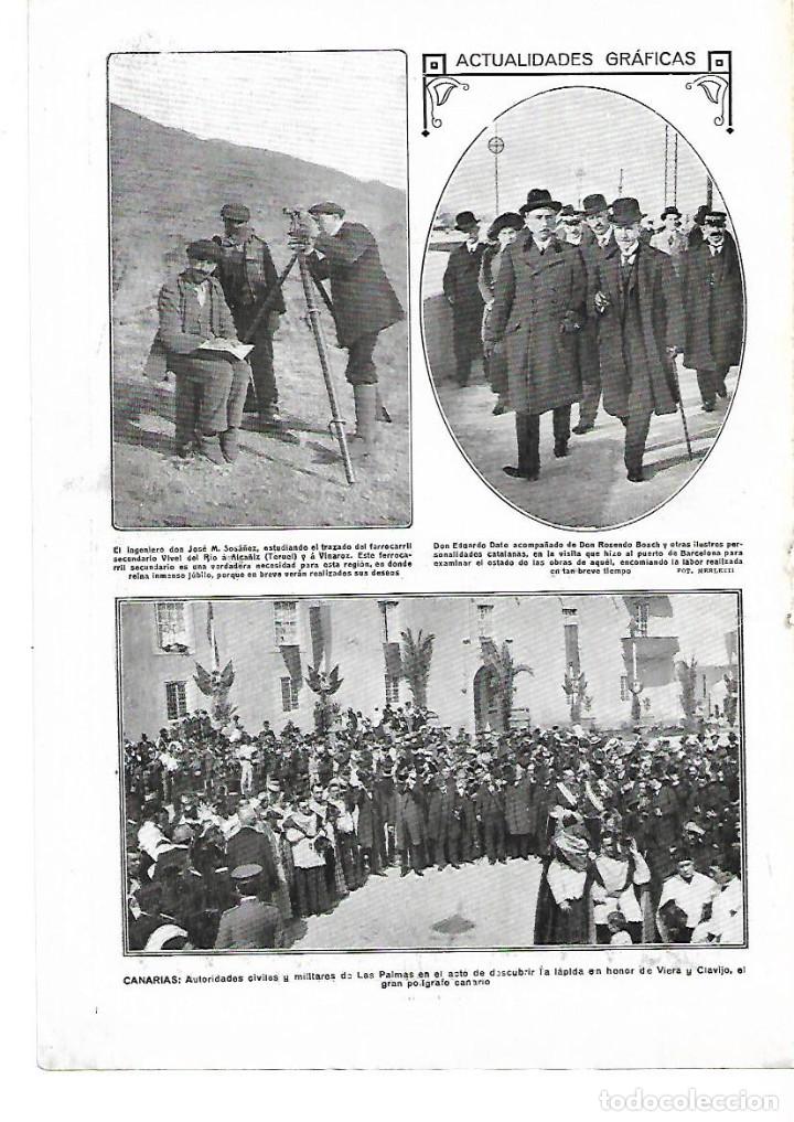 Sammelleidenschaft Papier: A&Ntilde;O 1913 RECORTE PRENSA LAS PALMAS CANARIAS LAPIDA HOMENAJE A VIERA CLAVIJO