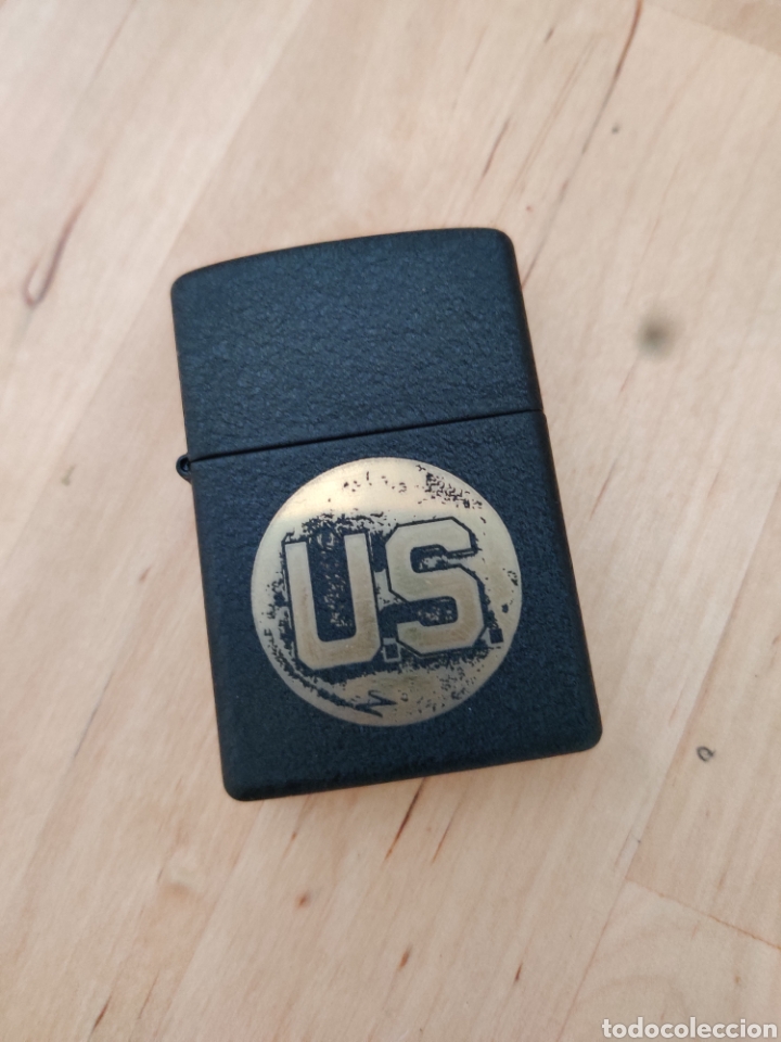 Coleccionismo: Antiguo Zippo crackle negro logo US
