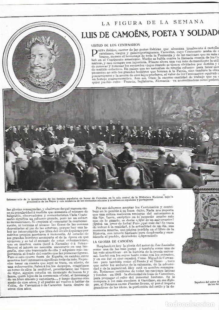 Collectionnisme: A&Ntilde;O 1924 RECORTE PRENSA LLUIS DE CAMOENS POETA Y SOLDADO INAUGURACION EXPOSICION DE GRABADOS